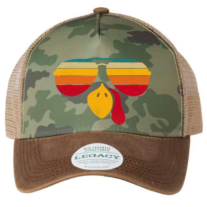 Turkey Face With Retro Sunglass Legacy Tie Dye Trucker Hat