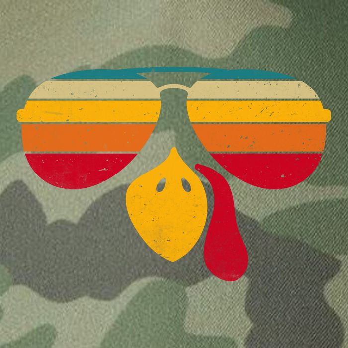 Turkey Face With Retro Sunglass Legacy Tie Dye Trucker Hat
