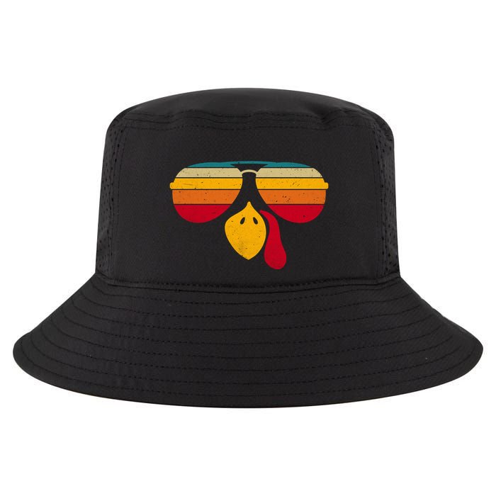 Turkey Face With Retro Sunglass Cool Comfort Performance Bucket Hat