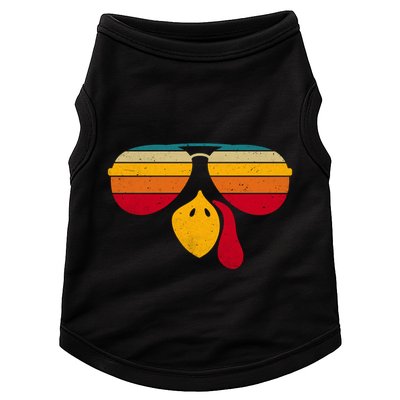 Turkey Face With Retro Sunglass Doggie Tank