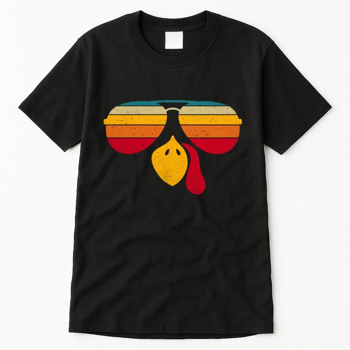Turkey Face With Retro Sunglass Tall T-Shirt