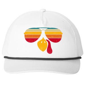 Turkey Face With Retro Sunglass Snapback Five-Panel Rope Hat