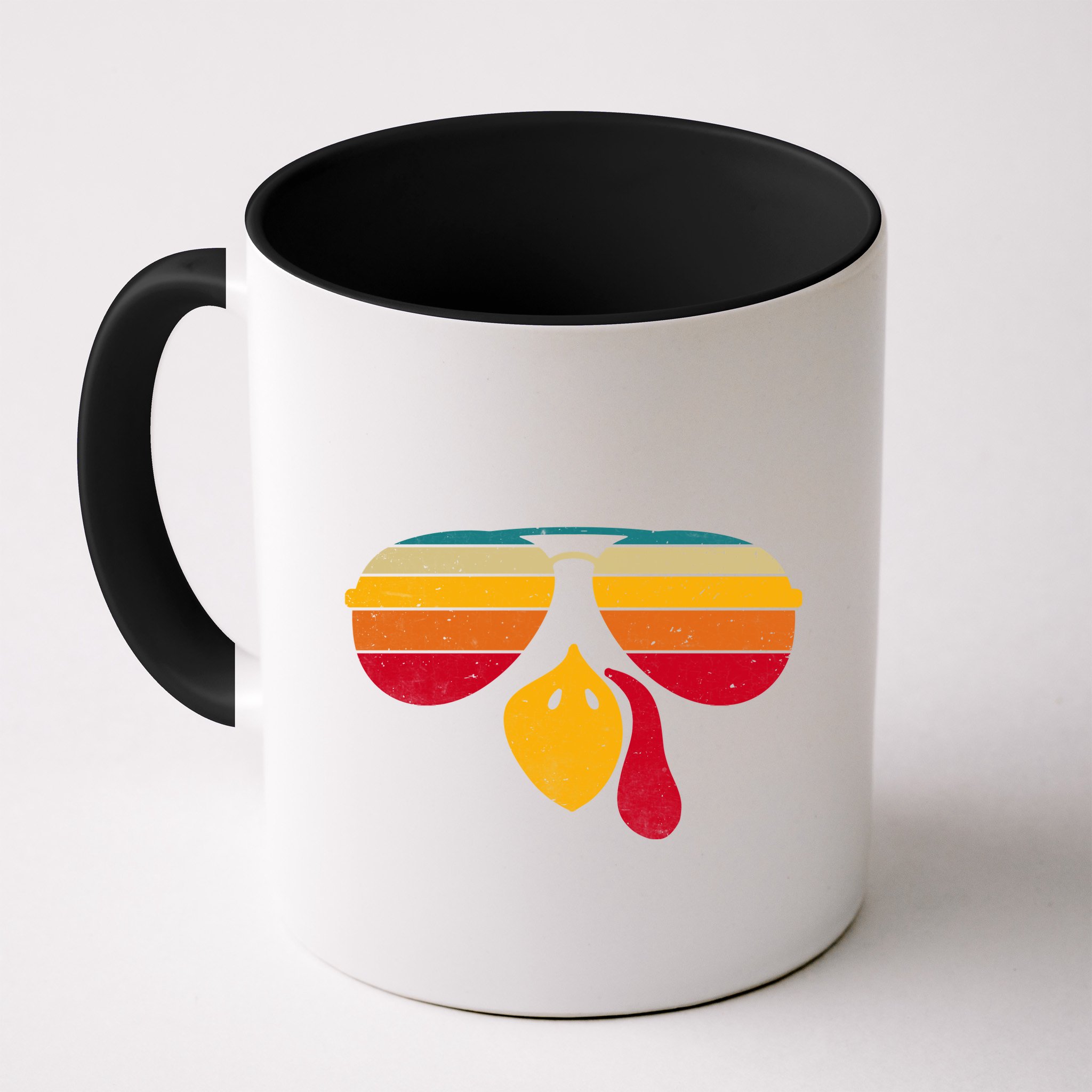 Turkey Face With Retro Sunglass Mug