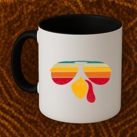Turkey Face With Retro Sunglass Mug