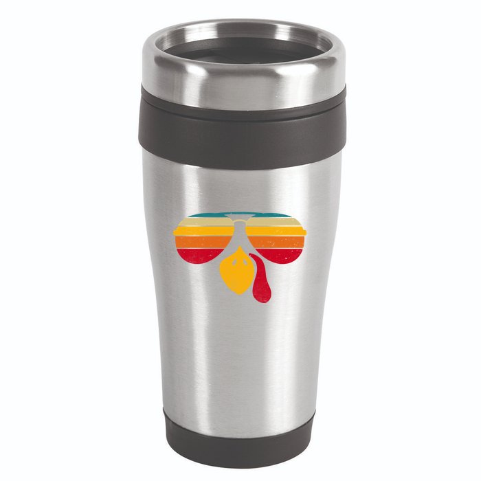 Turkey Face With Retro Sunglass 16oz Travel Tumbler