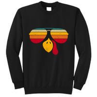 Turkey Face With Retro Sunglass Tall Sweatshirt