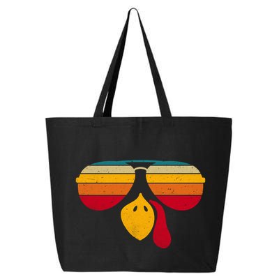 Turkey Face With Retro Sunglass 25L Jumbo Tote