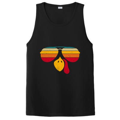 Turkey Face With Retro Sunglass PosiCharge Competitor Tank