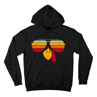 Turkey Face With Retro Sunglass Tall Hoodie
