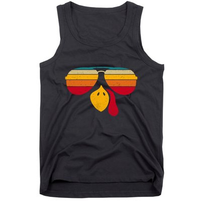 Turkey Face With Retro Sunglass Tank Top