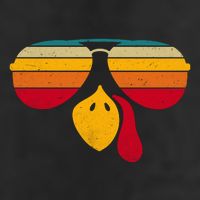 Turkey Face With Retro Sunglass Golf Towel