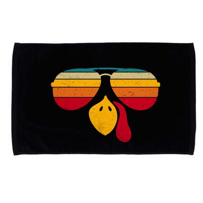 Turkey Face With Retro Sunglass Microfiber Hand Towel