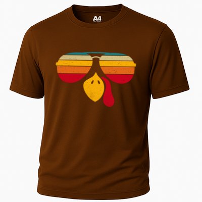 Turkey Face With Retro Sunglass Performance Shirt