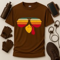 Turkey Face With Retro Sunglass Performance Shirt