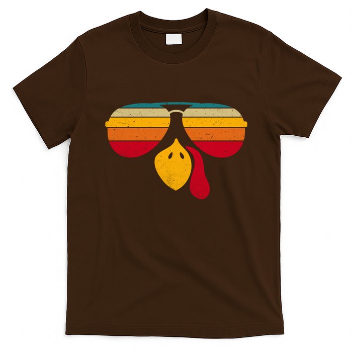 Turkey Face With Retro Sunglass T-Shirt