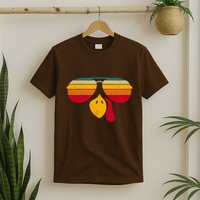 Turkey Face With Retro Sunglass T-Shirt