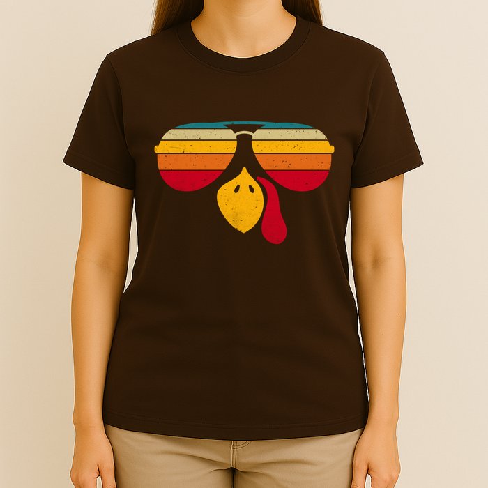 Turkey Face With Retro Sunglass T-Shirt