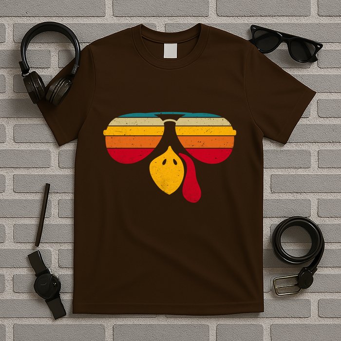 Turkey Face With Retro Sunglass T-Shirt