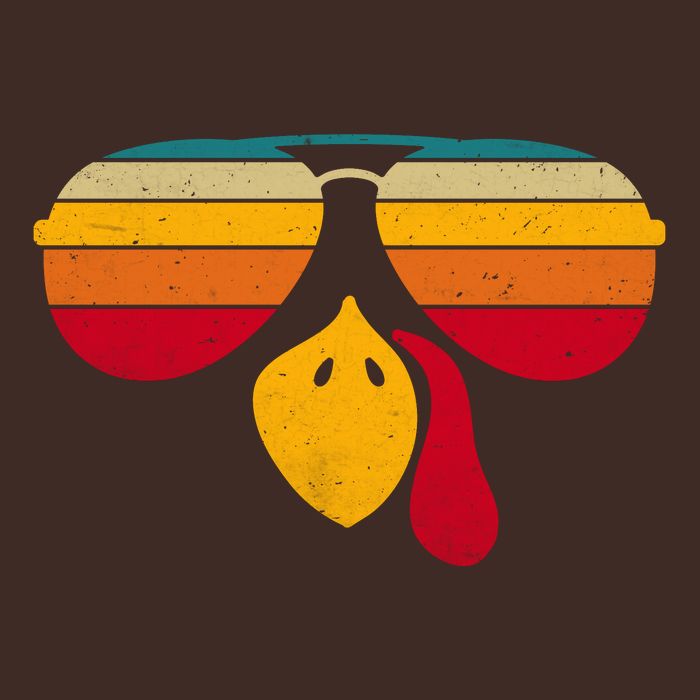 Turkey Face With Retro Sunglass T-Shirt
