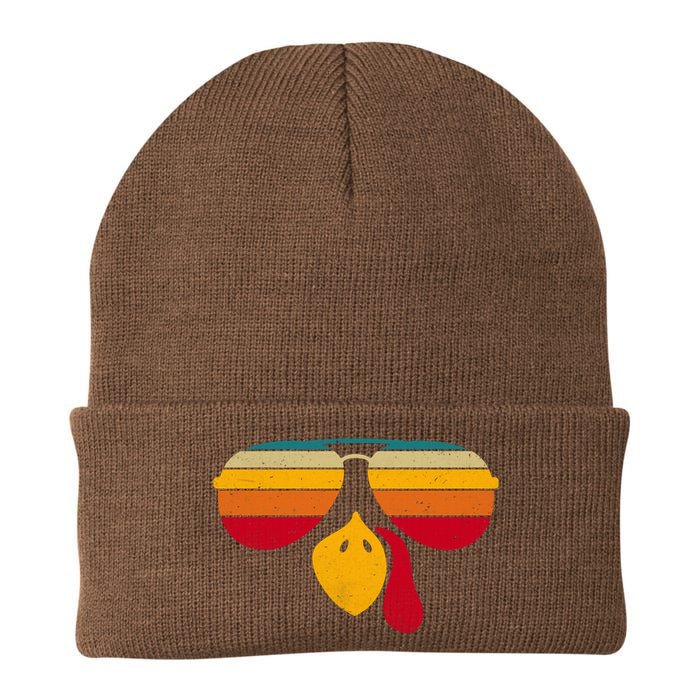 Turkey Face With Retro Sunglass Knit Cap Winter Beanie