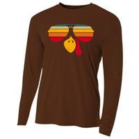 Turkey Face With Retro Sunglass Cooling Performance Long Sleeve Crew