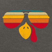 Turkey Face With Retro Sunglass Cotton Canvas Backpack