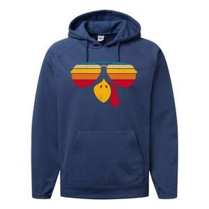 Turkey Face With Retro Sunglass Performance Fleece Hoodie