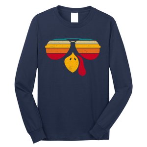 Turkey Face With Retro Sunglass Long Sleeve Shirt