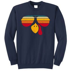 Turkey Face With Retro Sunglass Sweatshirt