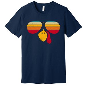 Turkey Face With Retro Sunglass Premium T-Shirt