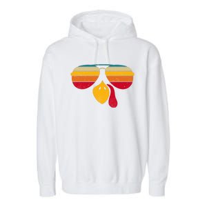 Turkey Face With Retro Sunglass Garment-Dyed Fleece Hoodie