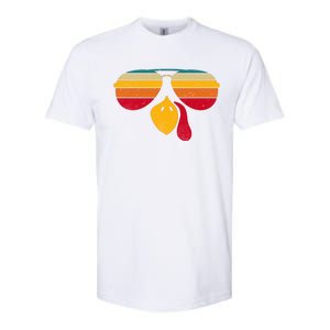 Turkey Face With Retro Sunglass Softstyle CVC T-Shirt