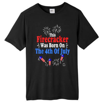 This Firecracker Was Born On The 4th Of July Birthday USA US Tall Fusion ChromaSoft Performance T-Shirt