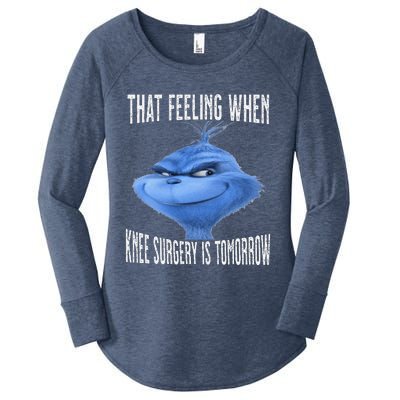 That Feeling When Knee Surgery Is Tomorrow Funny Meme Women's Perfect Tri Tunic Long Sleeve Shirt