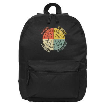 The Formula Wheel Of Electrical Engineering Retro Ohms Law 16 in Basic Backpack