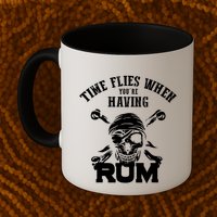 Time Flies When YouRe Having Rum Rum Drinkers Mug