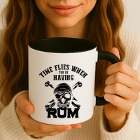 Time Flies When YouRe Having Rum Rum Drinkers Mug