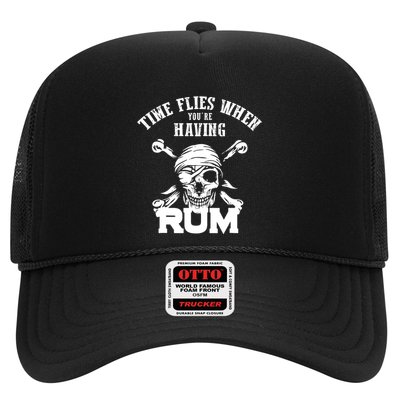 Time Flies When YouRe Having Rum Rum Drinkers Trucker Hat