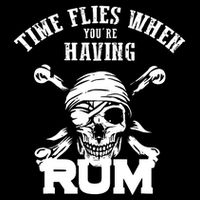 Time Flies When YouRe Having Rum Rum Drinkers Women's Crop Top Tee