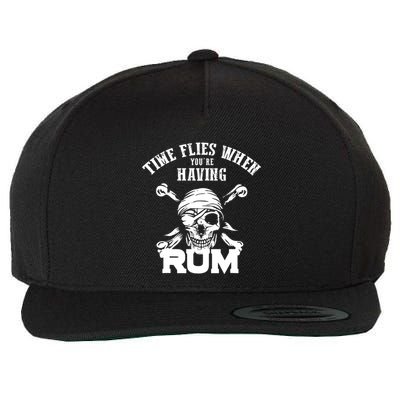 Time Flies When YouRe Having Rum Rum Drinkers Wool Snapback Cap