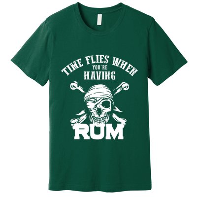 Time Flies When YouRe Having Rum Rum Drinkers Premium T-Shirt