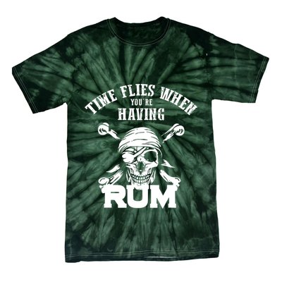 Time Flies When YouRe Having Rum Rum Drinkers Tie-Dye T-Shirt