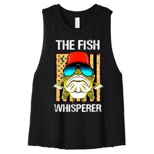 The FISH Whisperer Funny Women's Racerback Cropped Tank