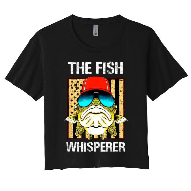 The FISH Whisperer Funny Women's Crop Top Tee