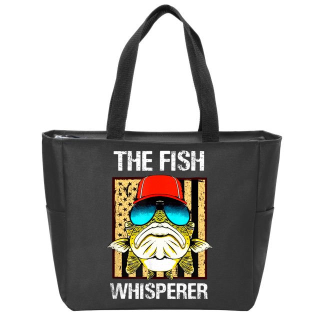The FISH Whisperer Funny Zip Tote Bag