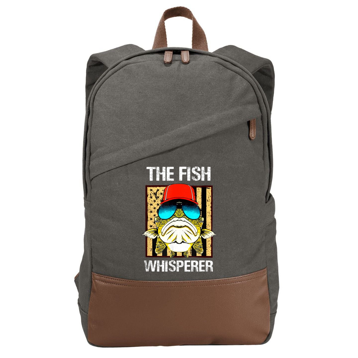 The FISH Whisperer Funny Cotton Canvas Backpack