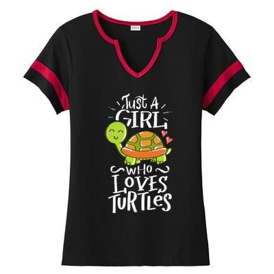 Turtle For Who Love Turtles Sea Animal Pet Lover Gift Ladies Halftime Notch Neck Tee