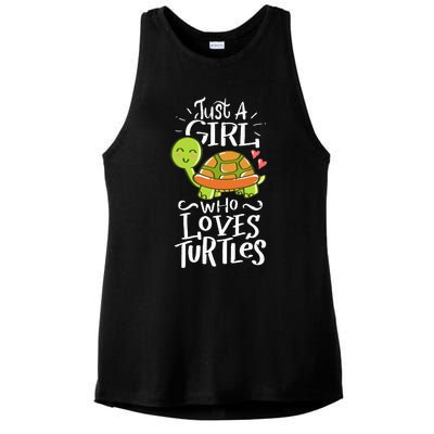 Turtle For Who Love Turtles Sea Animal Pet Lover Gift Ladies PosiCharge Tri-Blend Wicking Tank