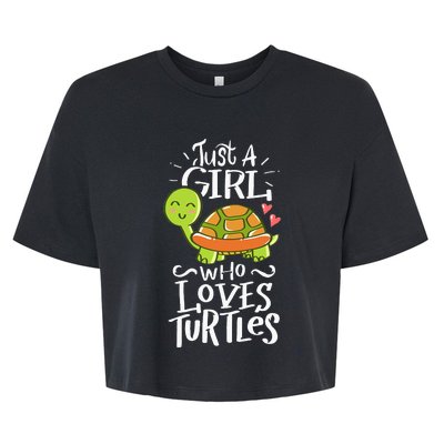 Turtle For Who Love Turtles Sea Animal Pet Lover Gift Bella+Canvas Jersey Crop Tee