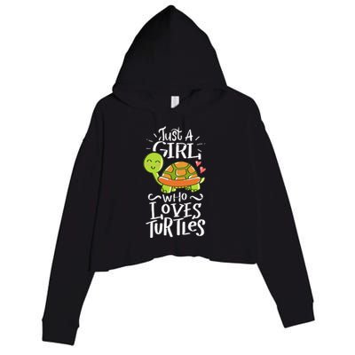 Turtle For Who Love Turtles Sea Animal Pet Lover Gift Crop Fleece Hoodie